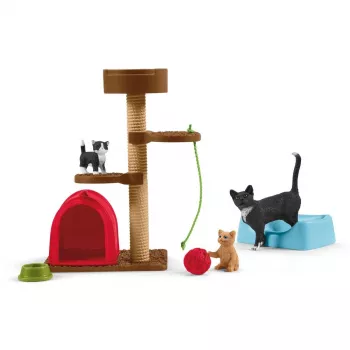 Playset Schleich FARM WORLD diversión gatuna