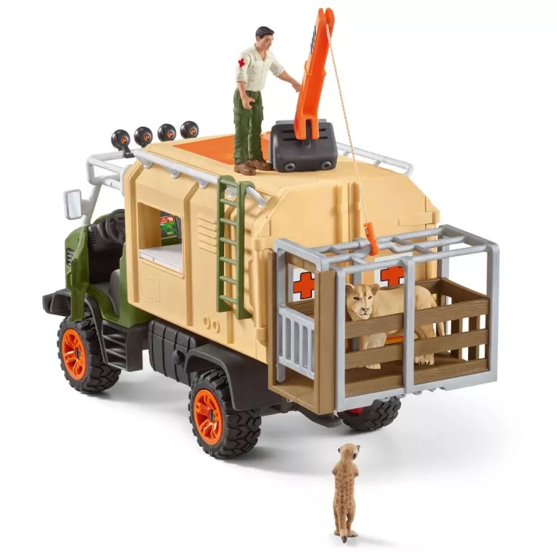 Camión de rescate de animales grande Schleich WILD LIFE 42475