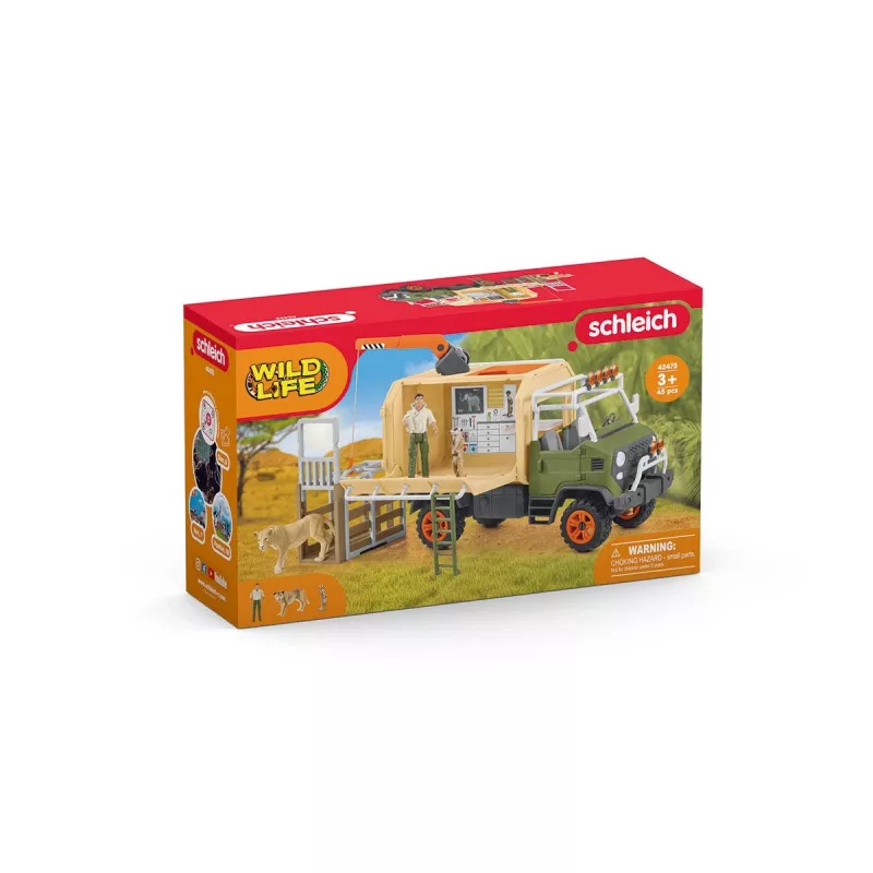 Camión de rescate de animales grande Schleich WILD LIFE 42475