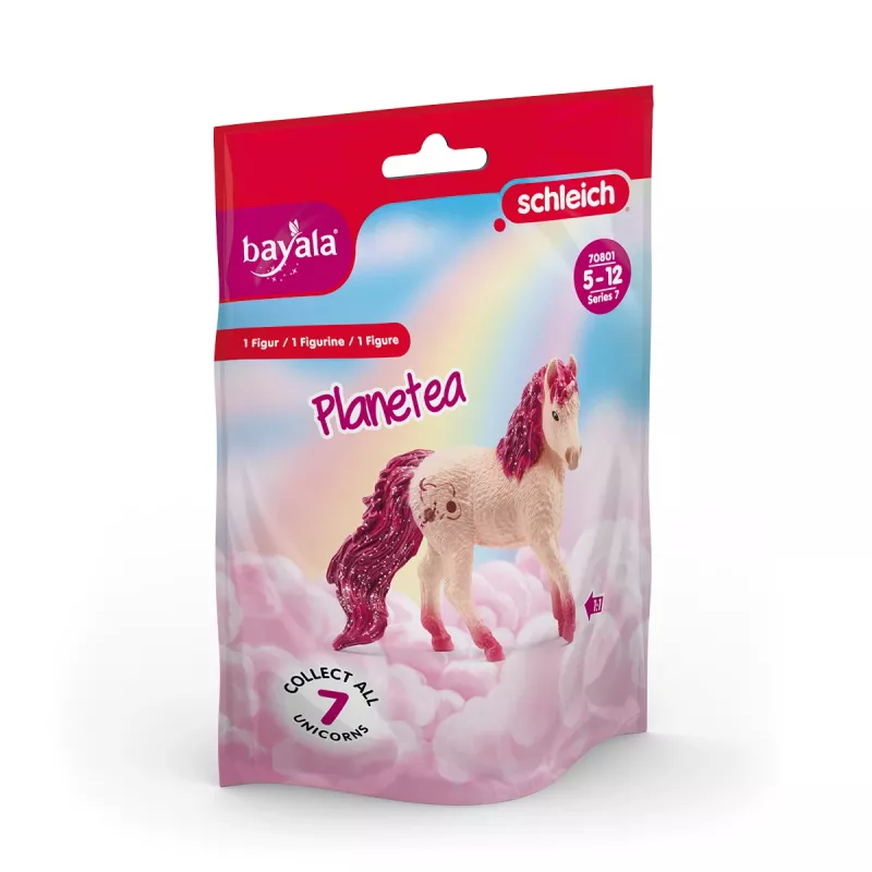 Figura coleccionable Schleich unicornio Planetea, rosa, para niños a partir de 5 años