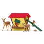 Set de animales del bosque Schleich 42658S accesorios de alimentación variados