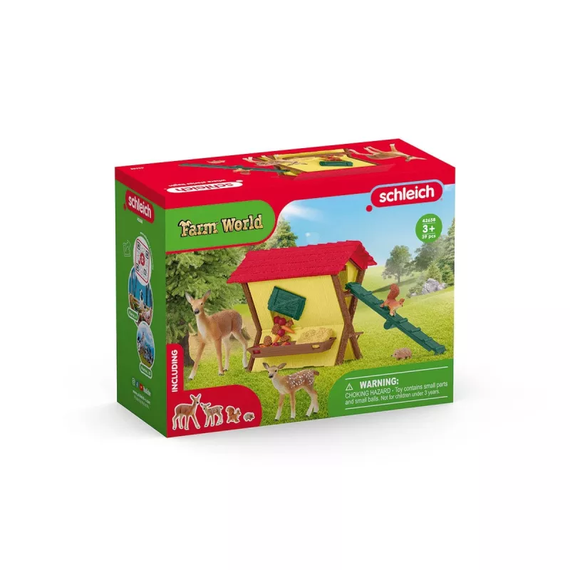 Set de animales del bosque Schleich 42658S accesorios de alimentación variados