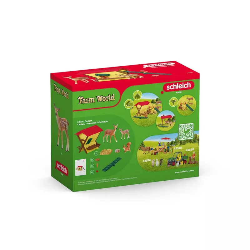 Set de animales del bosque Schleich 42658S accesorios de alimentación variados