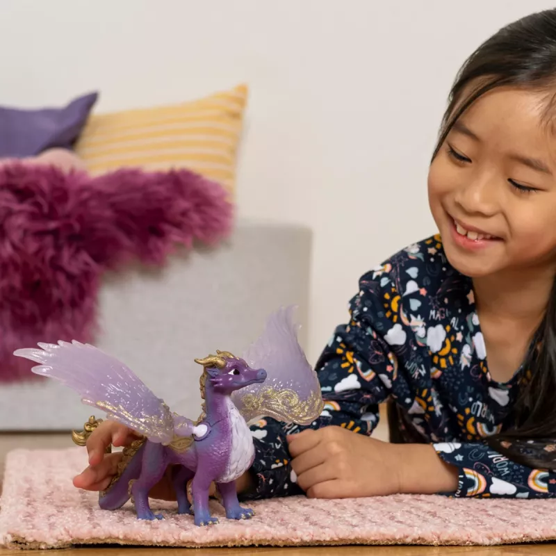 Juguete Schleich BAYALA Dragón del cielo nocturno dorado morado 70762S
