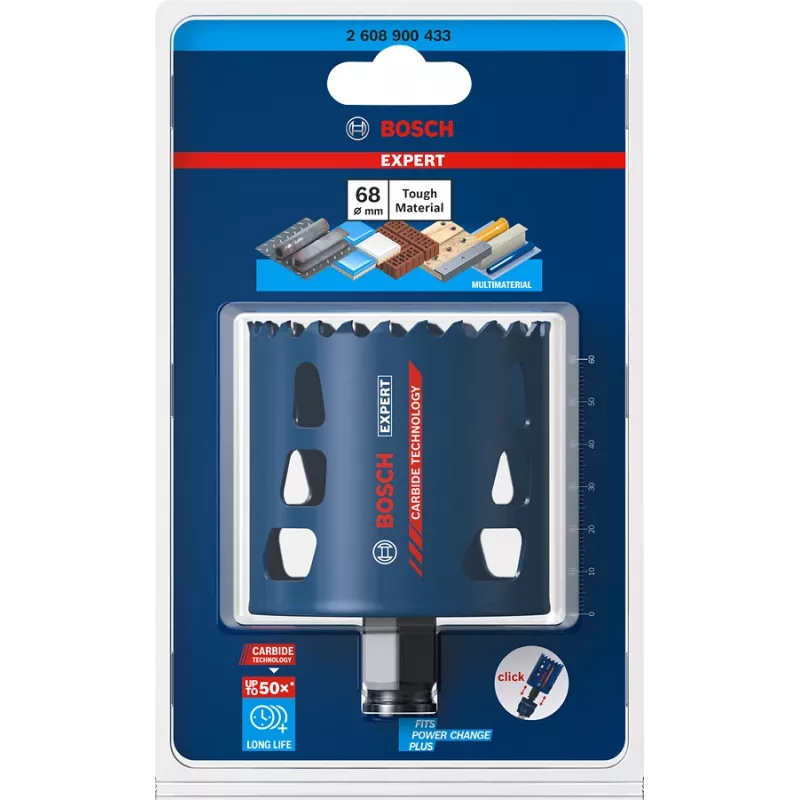 Sierra de corona Bosch ToughMaterial 152 mm 2608900444 — para taladrar en materiales duros