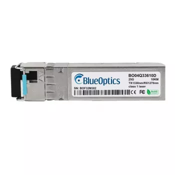 Transceptor SFP28 BiDi BlueOptics BO04Q33610D (S1C96A-BO) — LC-Simplex, 25GBASE-BX-D, monomodo, TX1330nm/RX1270nm, 10 km, DDM, 0–70°C