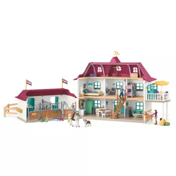 schleich HORSE CLUB Casa de campo y establo Lakeview, Casa, Caballos, 5 años, Multicolor