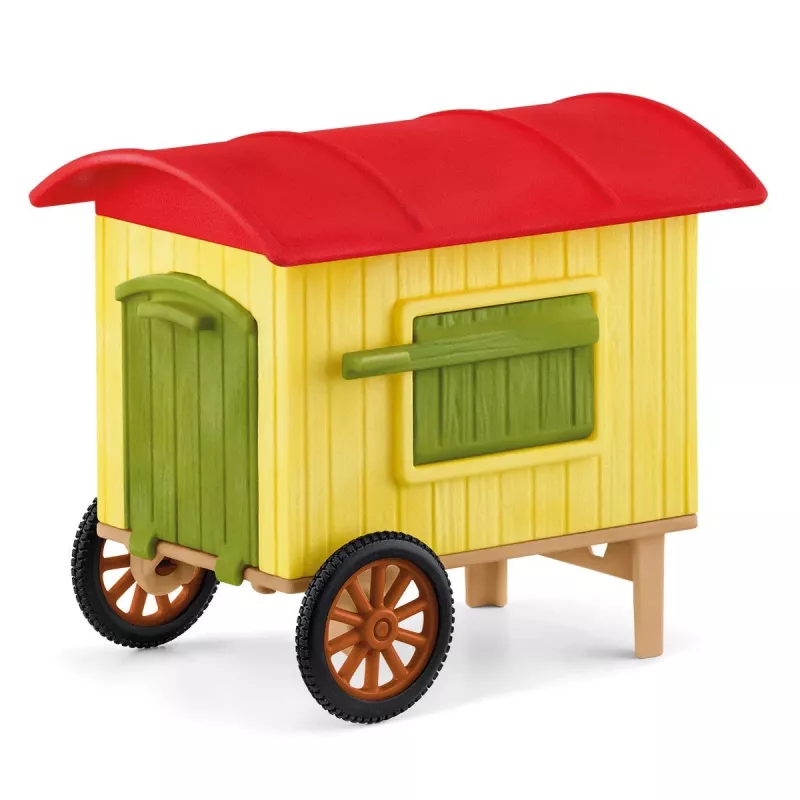 schleich FARM WORLD Gallinero móvil, Granja, Granja, Animales de granja / Juguete de granja, 3 años, Multicolor