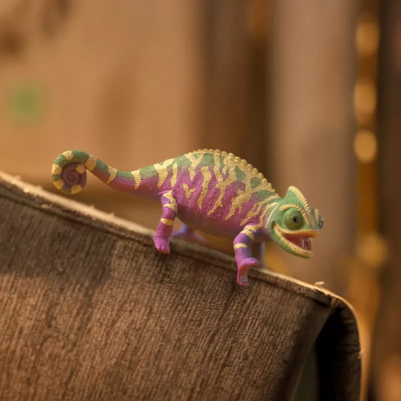 schleich Caspar el camaleón en colores arcoíris, 3 años, Multicolor, Plástico
