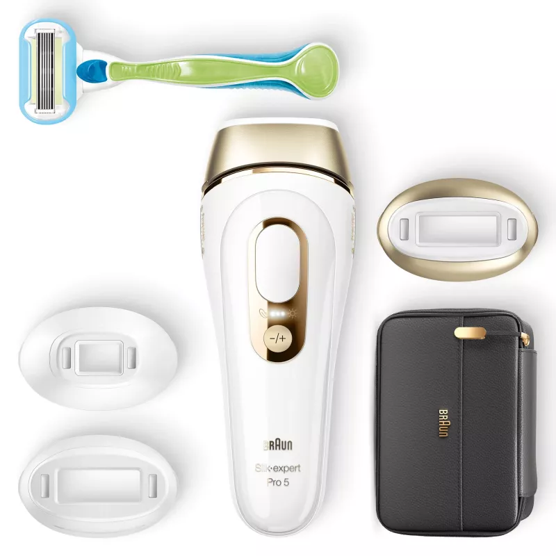 Braun Silk-expert Pro 5 PL5243 Luz pulsada intensa (IPL) Oro, Blanco