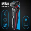 Braun Series 5 51-R1200S maquinilla de afeitar de hombre de láminas con recortadora negra, roja