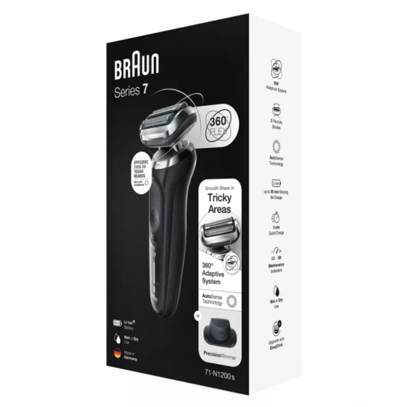 Braun Series 7 71-N1200s Afeitadora de láminas Recortadora Acero inoxidable