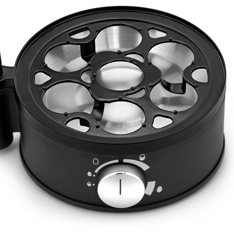 WMF Stelio 0415070011 7 huevos 380 W Negro, Cromo