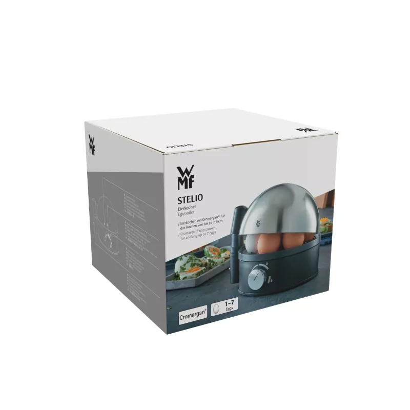 WMF Stelio 0415070011 7 huevos 380 W Negro, Cromo