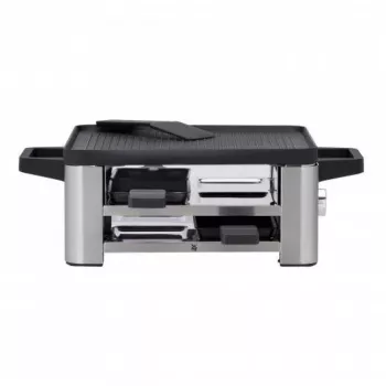 WMF 61.3024.5155 Grill de raclette 4 personas Negro, Acero inoxidable