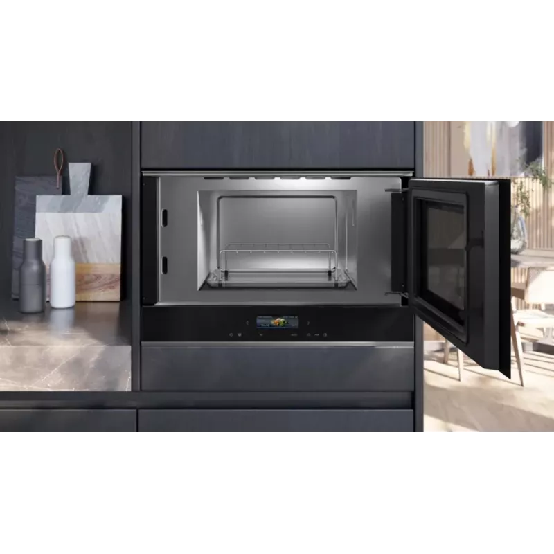 Siemens iQ700 BE732R1B1 microondas negro microondas combinado de encastre 21 L 900 W
