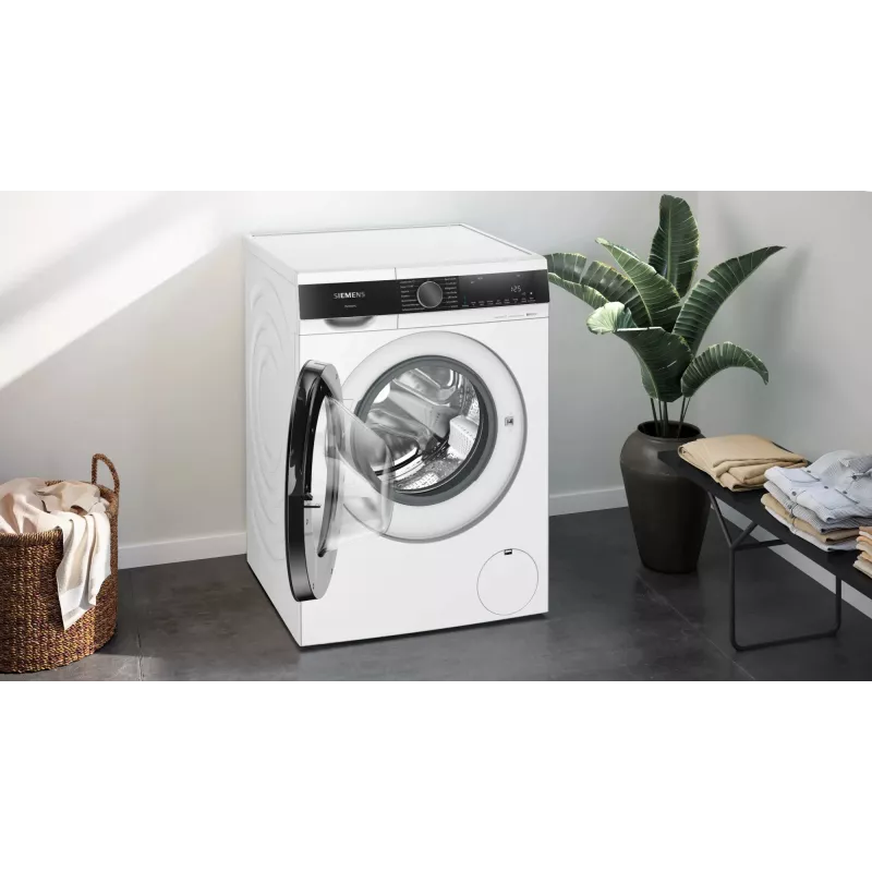 Siemens iQ500 WG44G2Z22 lavadora de carga frontal 9 kg 1351 rpm negra, blanca