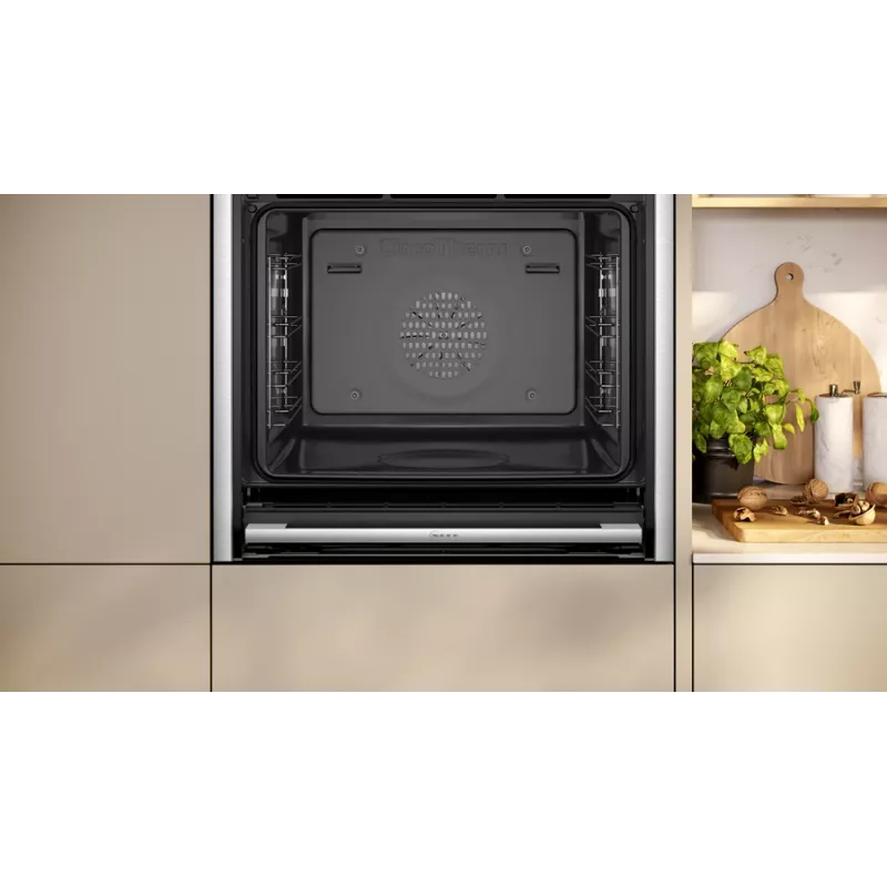 Neff N 90 B64FT33N0 Horno 71 L Negro, Acero inoxidable