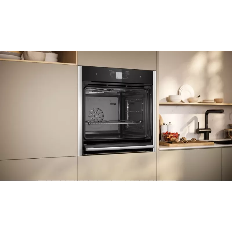 Neff N 90 B64FT33N0 Horno 71 L Negro, Acero inoxidable