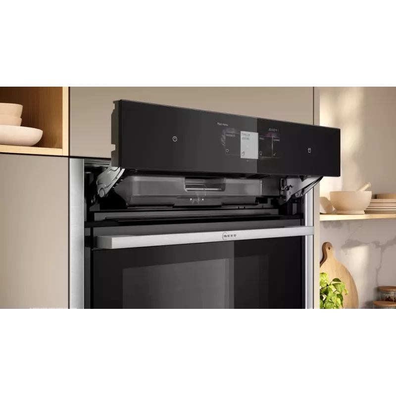 Neff N 90 B64FT33N0 Horno 71 L Negro, Acero inoxidable