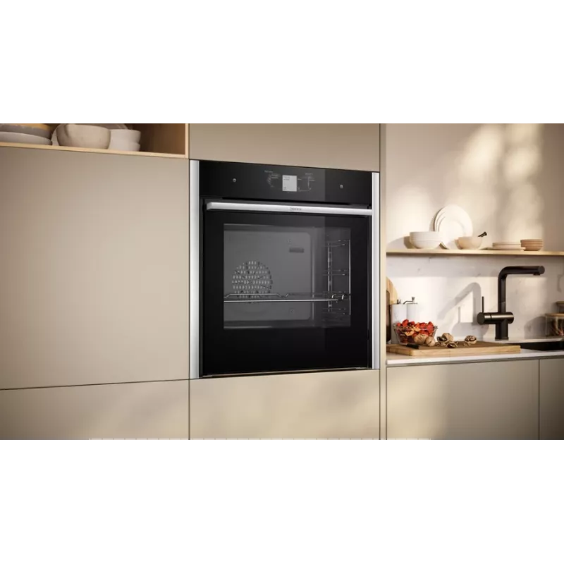 Neff N 90 B64FT33N0 Horno 71 L Negro, Acero inoxidable