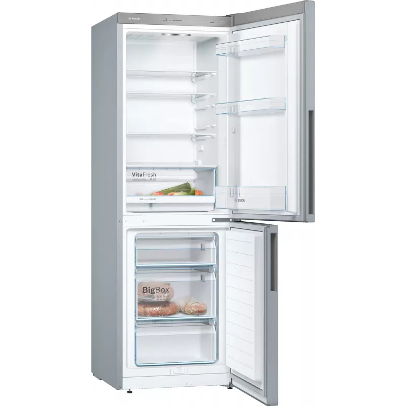 Bosch Serie 4 KGV332LEA Frigorífico-congelador independiente 289 L Acero inoxidable