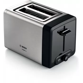Bosch TAT4P420DE Tostadora 2 rebanadas 970 W Negro, Plata