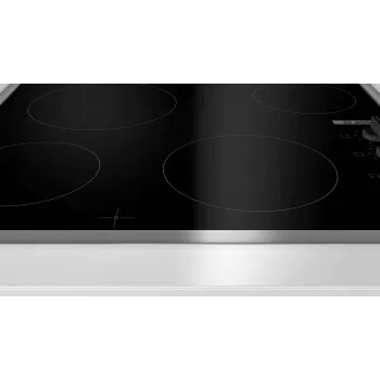 Bosch Serie 2 PKE645CA2E Placa Negro, Acero inoxidable integrable 60 cm Placa vitrocerámica 4 zona(s)