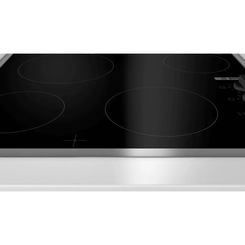 Bosch Serie 2 PKE645CA2E Placa Negro, Acero inoxidable integrable 60 cm Placa vitrocerámica 4 zona(s)