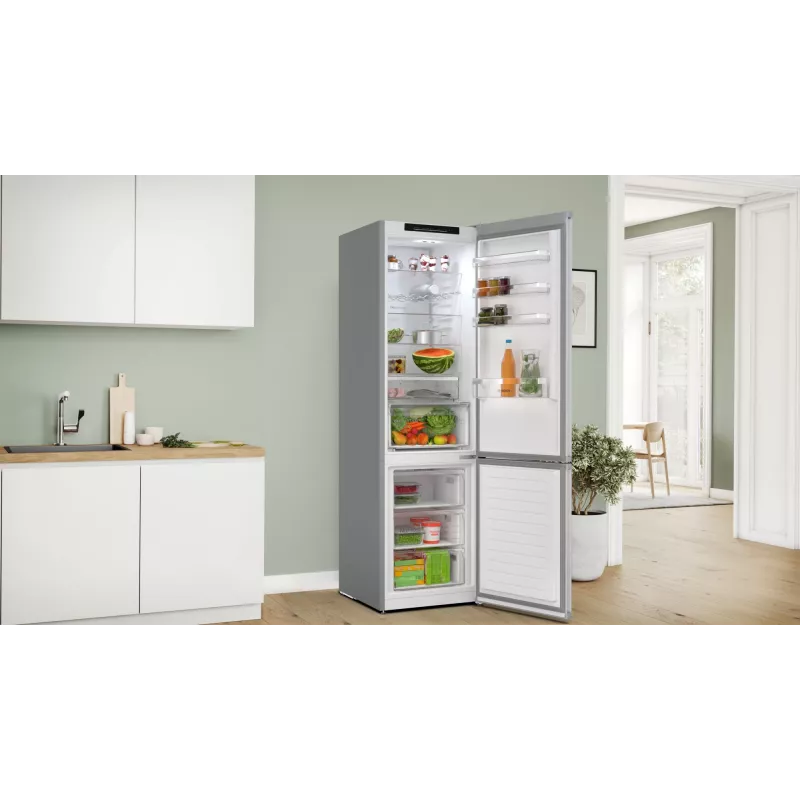 Bosch Serie 4 KGN392LAG Frigorífico-congelador independiente 363 L metalizado
