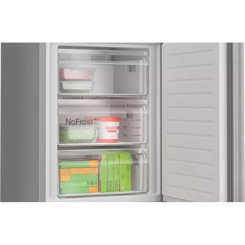 Bosch Serie 4 KGN392LAG Frigorífico-congelador independiente 363 L metalizado