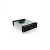 ICY BOX Carrier IB-129SSK-B Carcasa para disco duro Aluminio, Negro 2,5/3,5 pulgadas