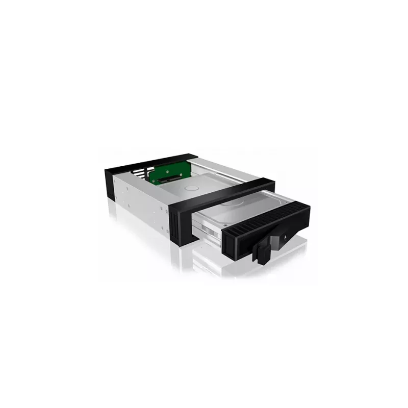ICY BOX Carrier IB-129SSK-B Carcasa para disco duro Aluminio, Negro 2,5/3,5 pulgadas