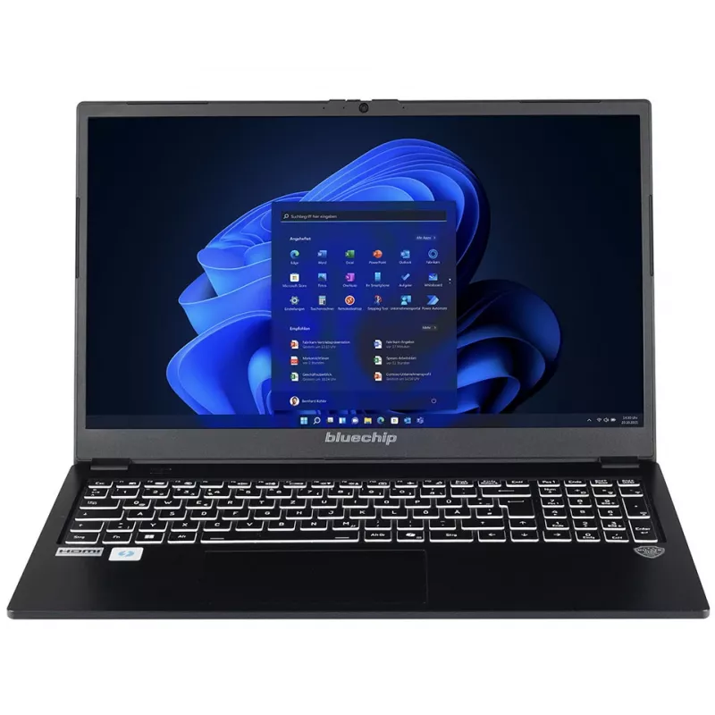 bluechip TRAVELline L15W19 procesador Intel® Core™ 5 120U / hasta 5,00 GHz, Windows 11 Pro, panel IPS antirreflejo de 15,6