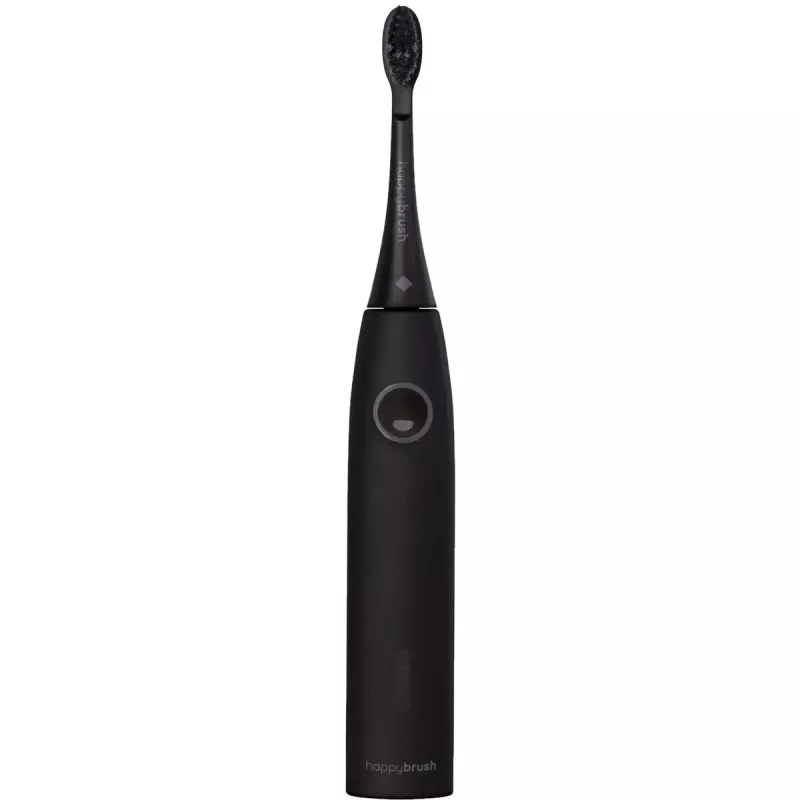 Cepillo de dientes eléctrico Happybrush ECO VIBE 3 Starter Kit todo negro + 4 cabezales de recambio