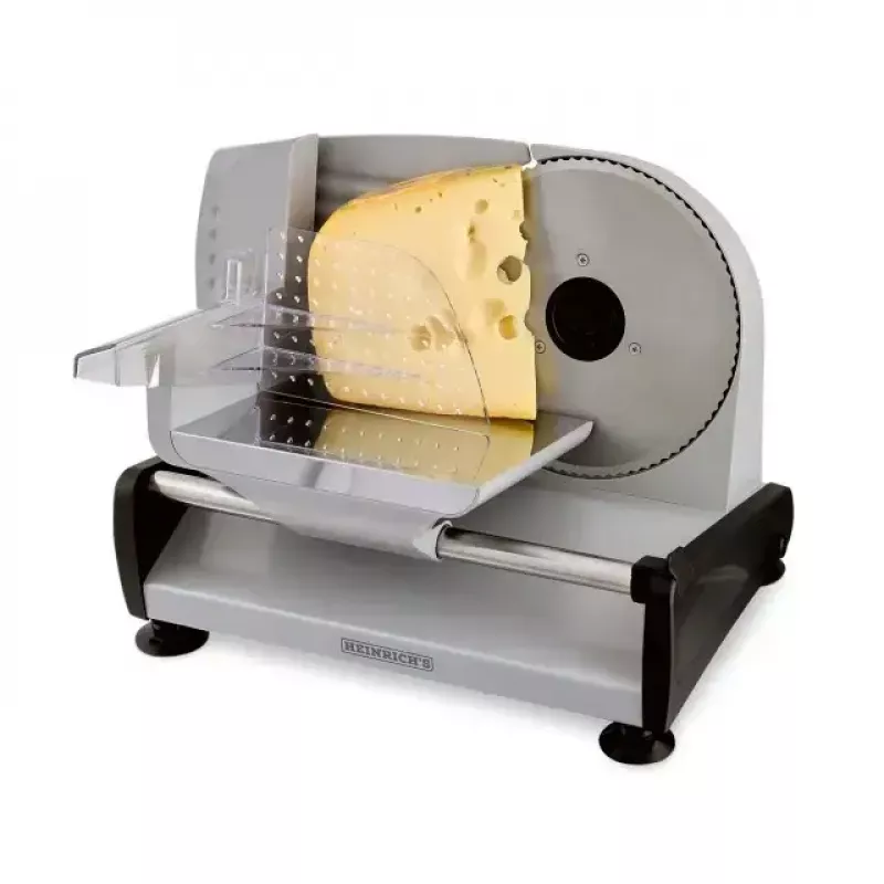 Cortadora eléctrica universal HEINRICH'S HMA 8704 — carcasa metálica compacta, 200 W, grosor de corte 1–15 mm, cuchilla de acero inoxidable Ø