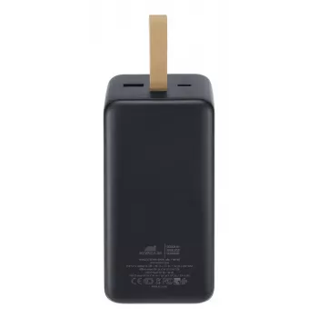 Batería externa Rivacase VA1084 polímero de litio 40000 mAh, Quick Charge 3.0, 2× USB-C + 1× USB-A, negra