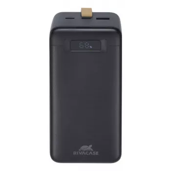Batería externa Rivacase VA1084 polímero de litio 40000 mAh, Quick Charge 3.0, 2× USB-C + 1× USB-A, negra