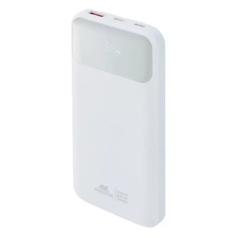 Batería externa portátil Rivacase VA2211WH — 10000 mAh, PD 3.0, QC 3.0, 1x USB-A + 2x USB-C, salida 22,5 W