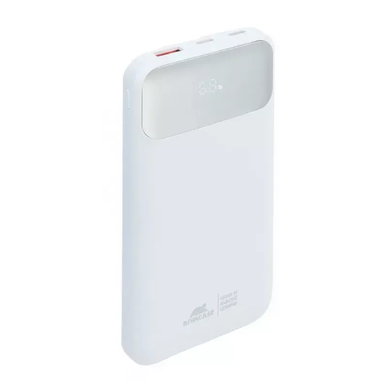 Batería externa portátil Rivacase VA2211WH — 10000 mAh, PD 3.0, QC 3.0, 1x USB-A + 2x USB-C, salida 22,5 W