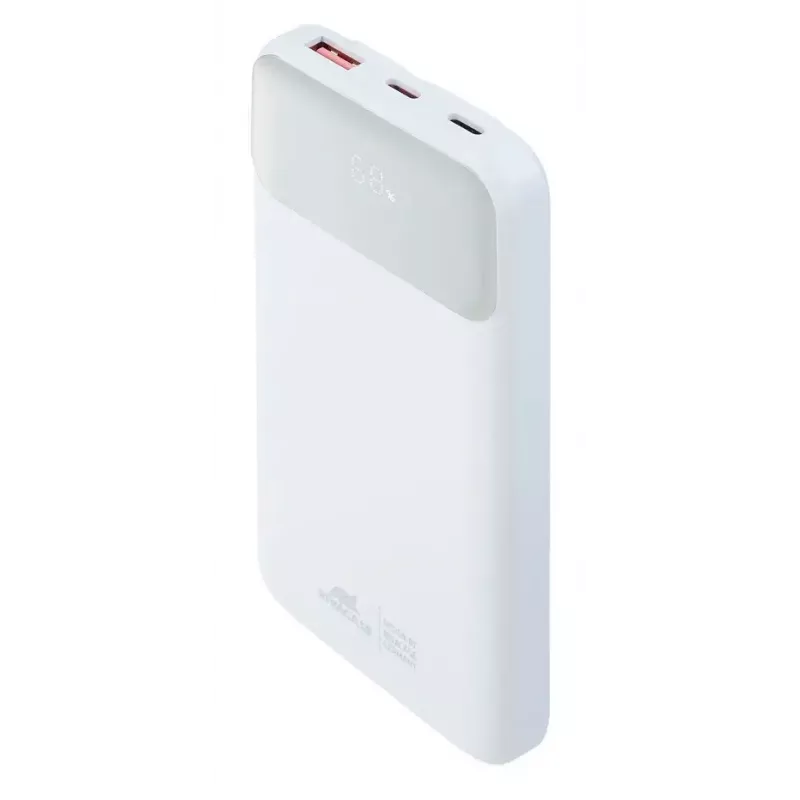 Batería externa portátil Rivacase VA2211WH — 10000 mAh, PD 3.0, QC 3.0, 1x USB-A + 2x USB-C, salida 22,5 W