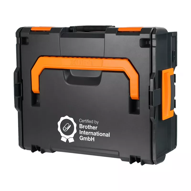 Maletín rígido Brother ZPTOUCHLBOXXKOMPL para dispositivo, negro, naranja