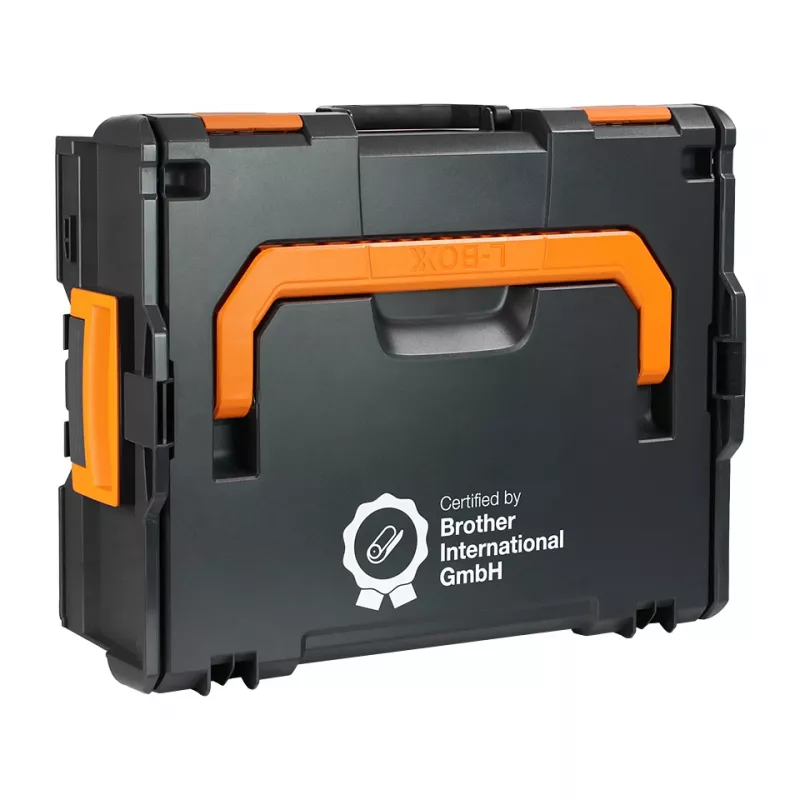 Maletín rígido Brother ZPTOUCHLBOXXKOMPL para dispositivo, negro, naranja