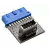 Adaptador de cable Akasa AK-CBUB51-BK USB 3.0 19 pines a USB 3.1 A Azul