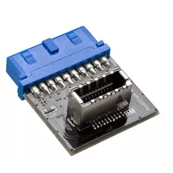 Adaptador de cable Akasa AK-CBUB51-BK USB 3.0 19 pines a USB 3.1 A Azul