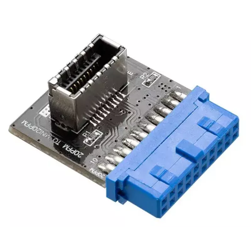 Adaptador de cable Akasa AK-CBUB51-BK USB 3.0 19 pines a USB 3.1 A Azul
