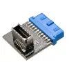 Adaptador de cable Akasa AK-CBUB51-BK USB 3.0 19 pines a USB 3.1 A Azul