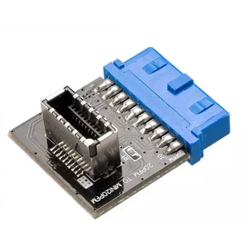 Adaptador de cable Akasa AK-CBUB51-BK USB 3.0 19 pines a USB 3.1 A Azul