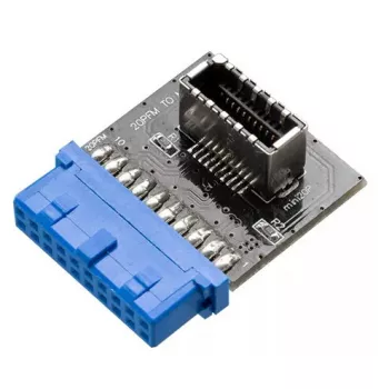 Adaptador de cable Akasa AK-CBUB51-BK USB 3.0 19 pines a USB 3.1 A Azul