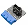 Adaptador de cable Akasa AK-CBUB51-BK USB 3.0 19 pines a USB 3.1 A Azul